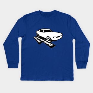 Old School Muscle Car Kids Long Sleeve T-Shirt